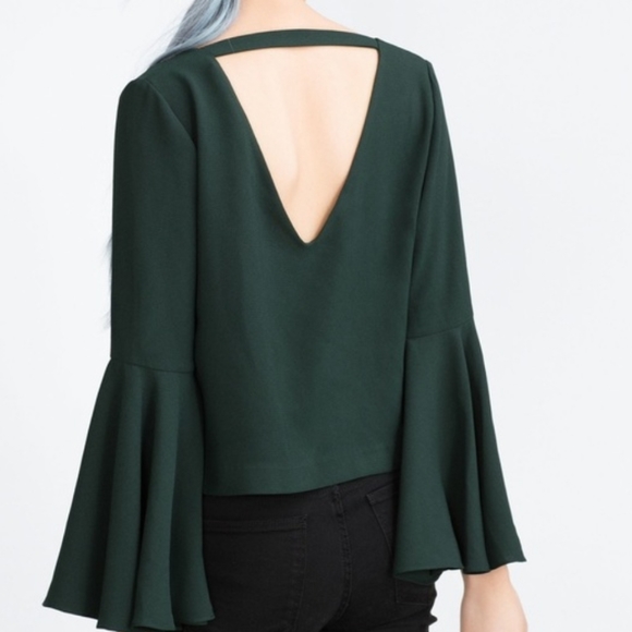 Zara Bell Sleeve Crop Top
